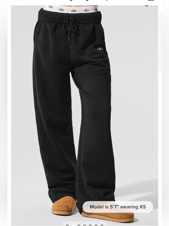 ALO Yoga Pants - ALO Yoga Accolade Straight Leg Sweatpant Black Small